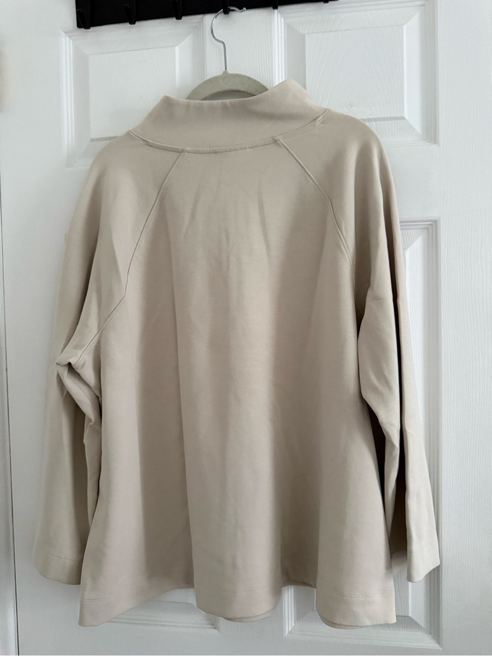 J. Jill Cream Button-Shoulder Mock Neck Pullover 2X - Picture 3 of 12